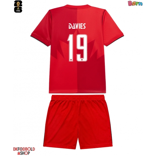Canada Alphonso Davies #19 Hjemmebanesæt Børn VM 2026 Kort ærmer (+ korte bukser)